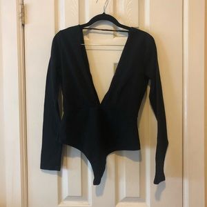 American Apparel - Plunge Front & Back Bodysuit